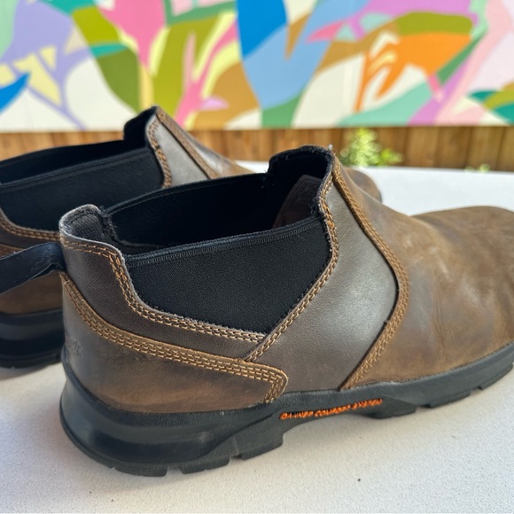 Danner Brown Leather Slip-On work boots low size 12 - Picture 1 of 15